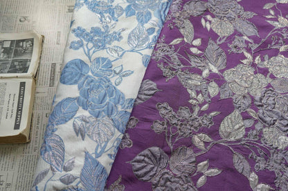 Embossed Floral Gold Brocade Fabric ��� Luxury Jacquard Material for Dresses, Costumes & Dec" Wide