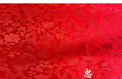 China Red Silk Brocade Damask Fabric: 59" Wide, Costume & Decor