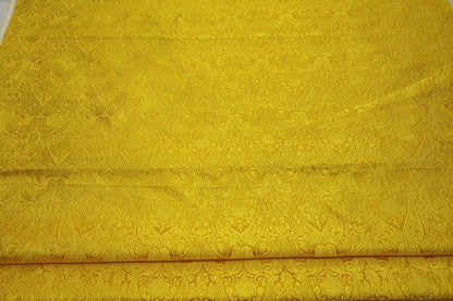 Silk Brocade Fabric: Pipa Flower Upholstery Drapery, 29.5"W