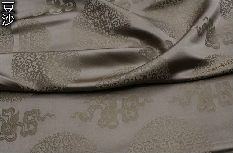 Chinese Brocade Fabric: Jacquard Silk Rayon Blend, Sewing Material
