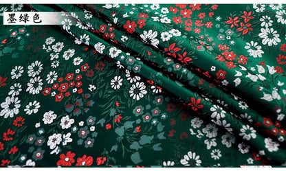 Floral Brocade Fabric: 45"W Silk Rayon Blend
