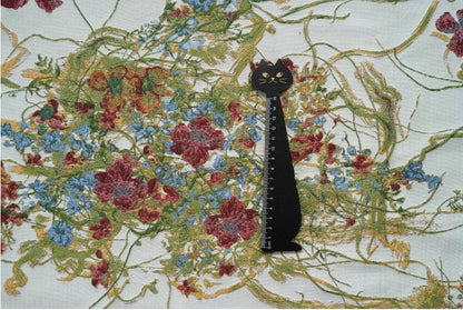 Vine Flower Jacquard Fabric: 3D Oil Painting Texture, 58" Wide