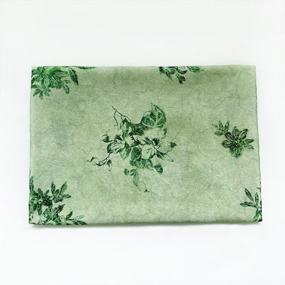 Celadon Floral Cotton Fabric ��� Elegant Sewing Materi" Wide