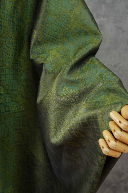 Green Vine Scroll Jacquard Decorative Fabric ��� Home Decor, Upholstery, Bags, Craf"Wide