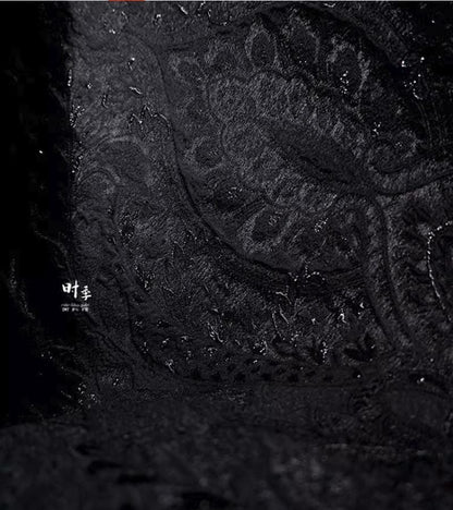 Green Embossed Jacquard Polyester Fabric: 55''W Designer Fabric