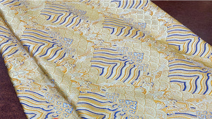 Tissu brocart de soie et rayonne Champagne Wave : 75 cm (29,5 pouces) - Matériel de couture pour vêtements