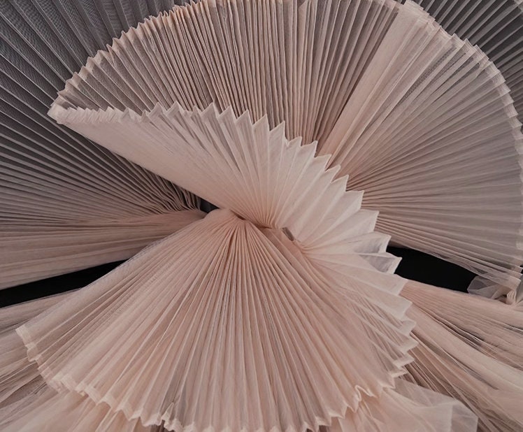 Pleated Organza Fabric: 63" Wide Stiff Designer Material