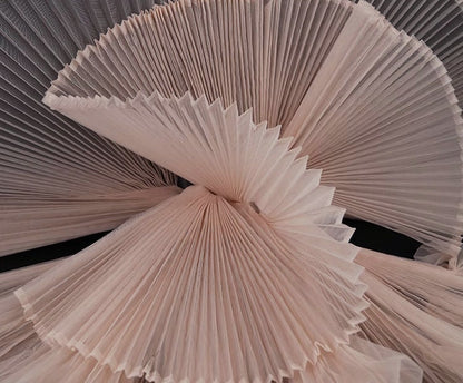Pleated Organza Fabric: 63" Wide Stiff Designer Material