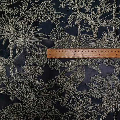 Metallic Jacquard Fabric: 3D Texture Foil, 55" Wide