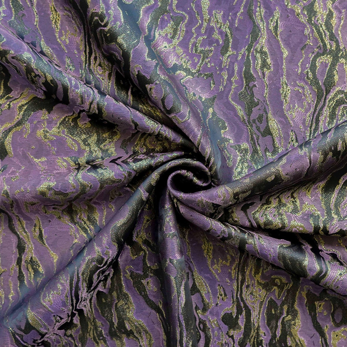 Gold Thread Jacquard Fabric: 3D Designer Upholstery, Costume, & Handbag Material