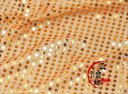 Tissu extensible en maille pailletée, 109 cm de large, pour costumes et couture de poupées, vendu au mètre.