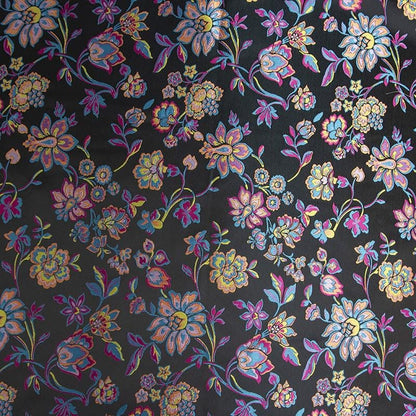Tissu brocart jacquard à motif floral : tissu d’ameublement gaufré, 150 cm de large
