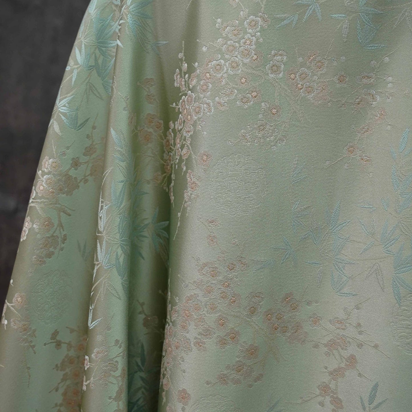 Bamboo Plum Brocade Fabric: 59" Wide Rayon Blend, Costume & Decor