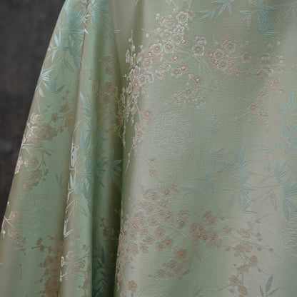 Bamboo Plum Brocade Fabric: 59" Wide Rayon Blend, Costume & Decor