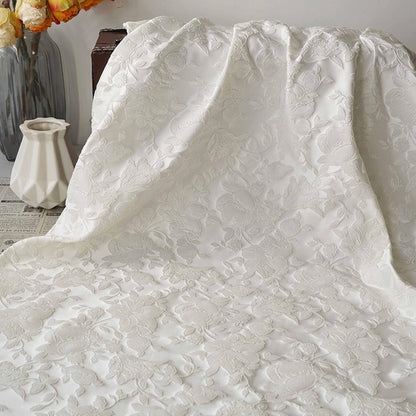 Romantic Off-White Embossed Rose Jacquard Fabric ��� Upholstery, Quilting & Home Dec"Wide