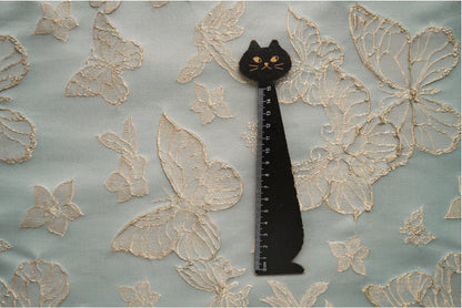 Gold Thread Butterfly Jacquard Fabric: 3D Foil Texture, 56"W, By The Meter