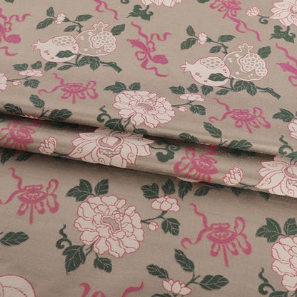 Floral Silk Brocade Fabric: 59"W Chinese Upholstery Sewing Material