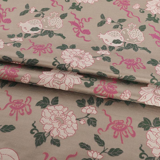 Tissu brocart de soie à motifs floraux : 150 cm de large, matériau de couture pour ameublement chinois