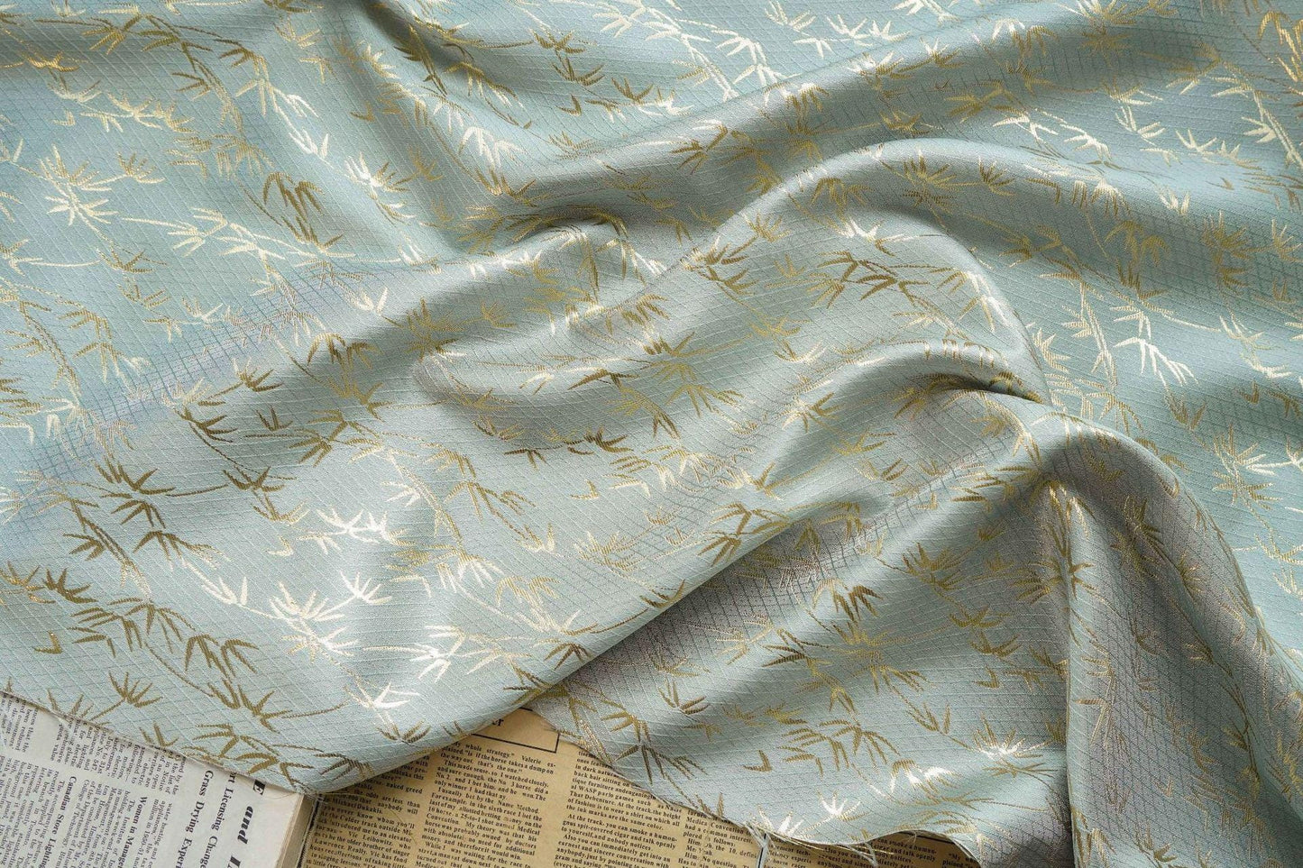 Bamboo Diamond Jacquard Fabric: 60"W Rayon Blend Drapery