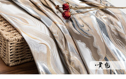 Japanese Nishijin Silk Brocade Fabric: 3D Wave Jacquard, Upholstery & Sewing, 29.5"/59" Wide