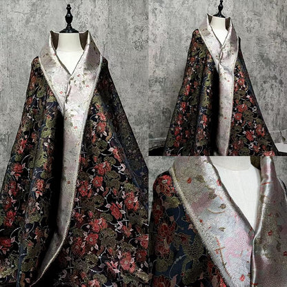 Kirin Peony Brocade Fabric | Chinese Style Jacquard, 56"W