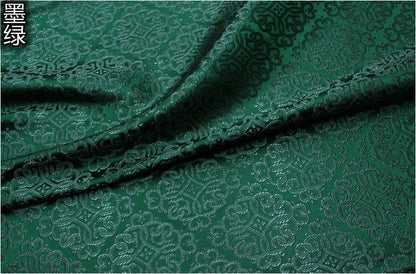 Silk Brocade Fabric: Mongolian Tibetan Style, 29.5"W, Costume & Decor