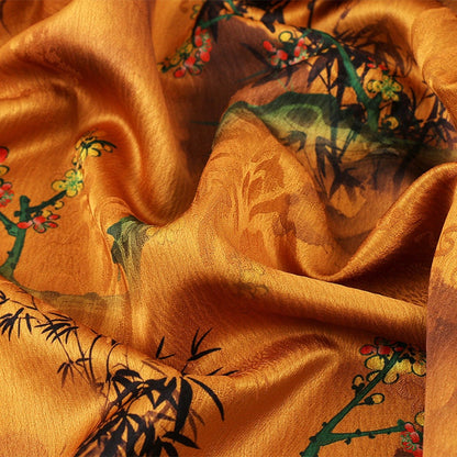Tissu de gaze cantonaise en satin perlé à motifs floraux : tissu pour qipao cheongsam, 147 cm de large