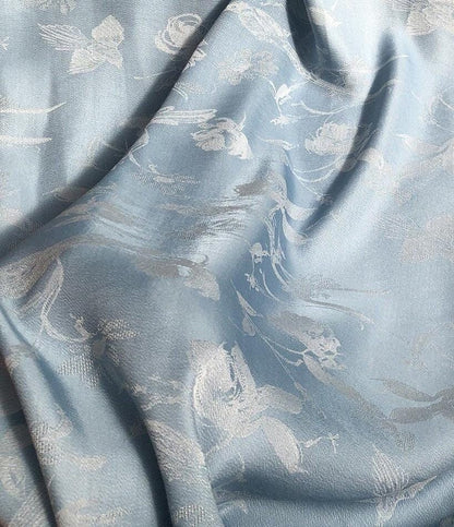 Tissu damassé jacquard à motifs d'oiseaux et de fleurs, double face, pour l'ameublement, les costumes et la couture, largeur 145 cm (vendu au mètre)