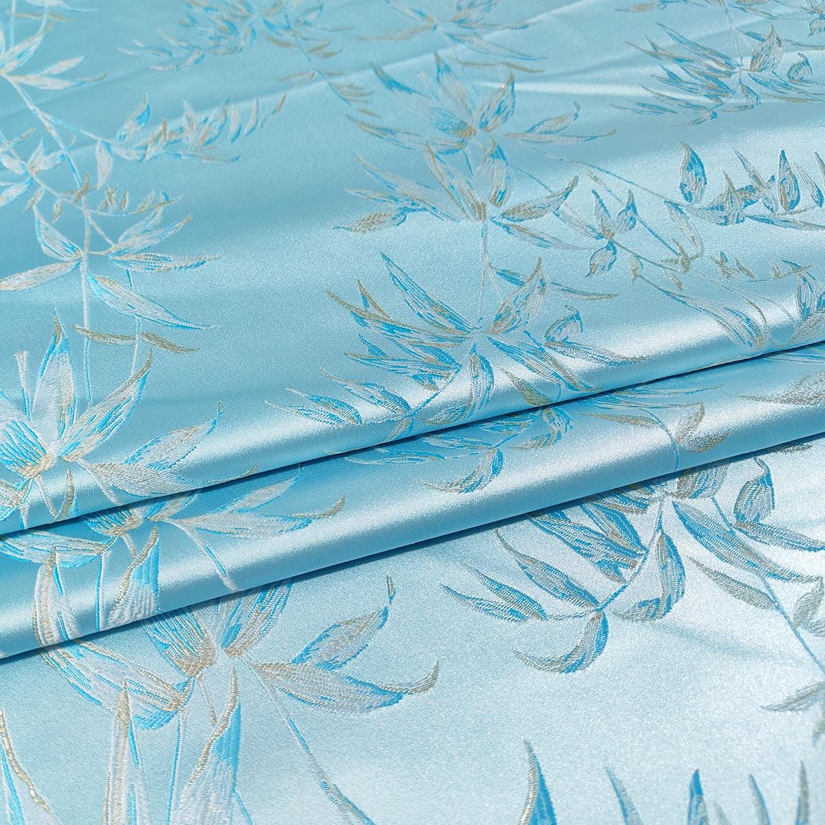 Bamboo Brocade Fabric: 59" Silk Rayon Blend, Costume Upholstery