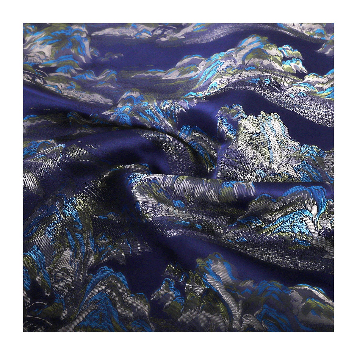 Tissu tissé Nishijin : Motif Montagne d'Or, tissu d'ameublement japonais, 114 cm de large