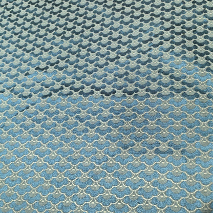 Japanese Fish Scale Brocade Fabric: Auspicious Cloud Jacquard Silk Kimono Fabric