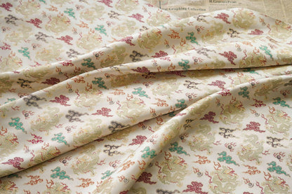 Dragon Brocade Fabric: Chinese Style Upholstery, Costume, Decor (65"W)