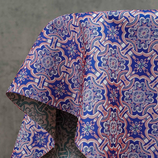 Mongolian Bada Pattern Fabric: 59"W Rayon Upholstery, Costume, Decor
