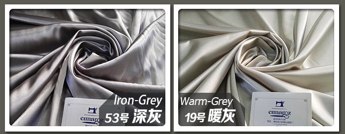 Satin Silk Fabric: 59" Wide, Solid Colors, Dress Craft Fabric