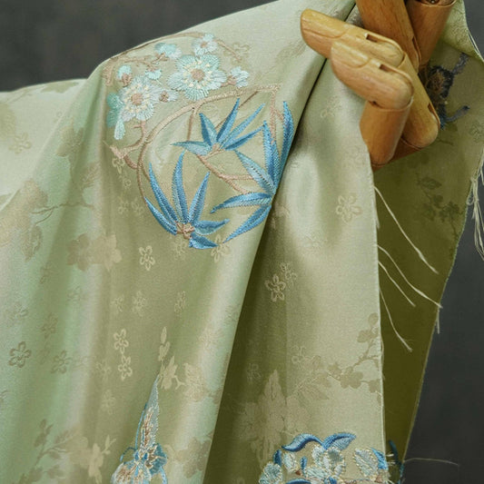 Tissu brocart impérial : 150 cm, broderie tibétaine, décoration de costumes