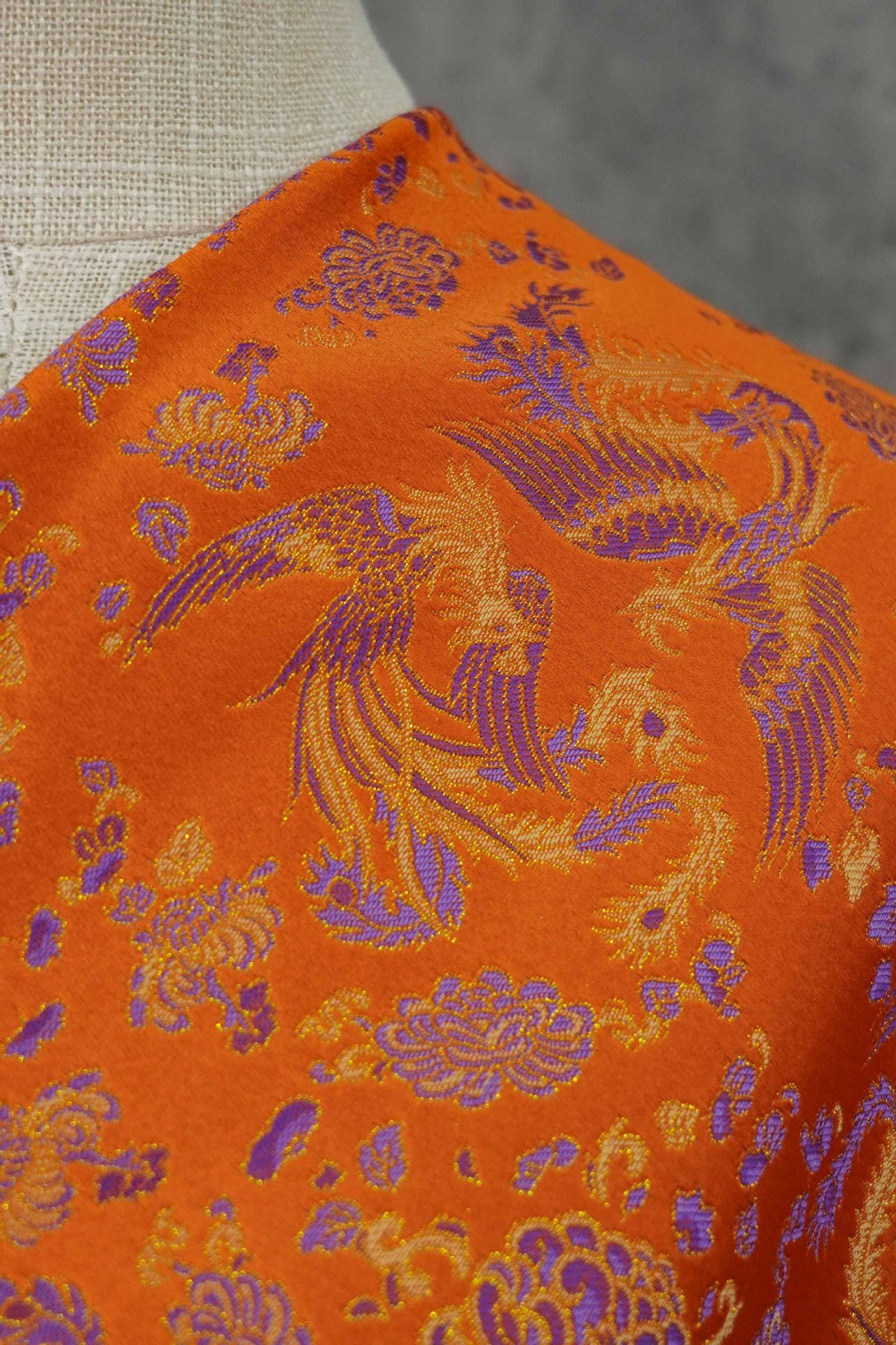 Elegant Song Brocade Jacquard Fabric: Chinese Style Hanfu & Qipao Sewing