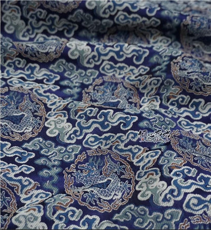 Silk Brocade Fabric: Chinese Song Dynasty Style, 29.5" Wide