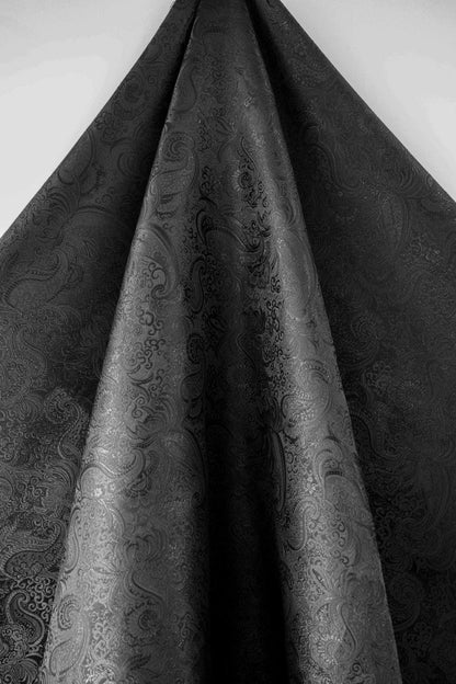 Tissu brocart jacquard à motifs cachemire avec fils d'or ��" Large