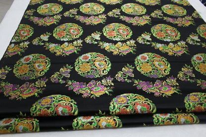 Floral Brocade Chinese Satin Fabric: 29" Wide (By The Meter)