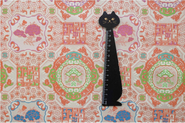 Asian Totem Jacquard Fabric: Upholstery, Costume, Decor - 59" Wide