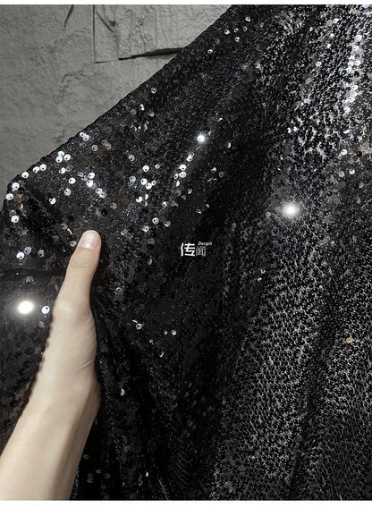 Fish Scale Sequins Mesh Fabric, DIY Prom Dress Sewing