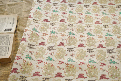 Dragon Brocade Fabric: Chinese Style Upholstery, Costume, Decor (65"W)