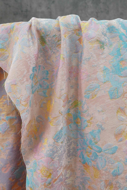 Tissu jacquard floral style peinture à l'huile ���� Décoration intérieure, rideaux, patchwork, ameublement, loisirs créatifs, projets DIY" Large