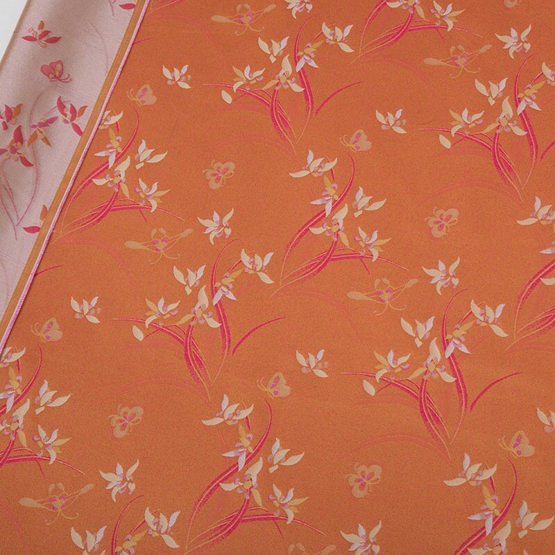 Orchid Rayon Silk Brocade Fabric: 55"W Cheongsam Sewing, Upholstery - By The Meter - Poppylollipop