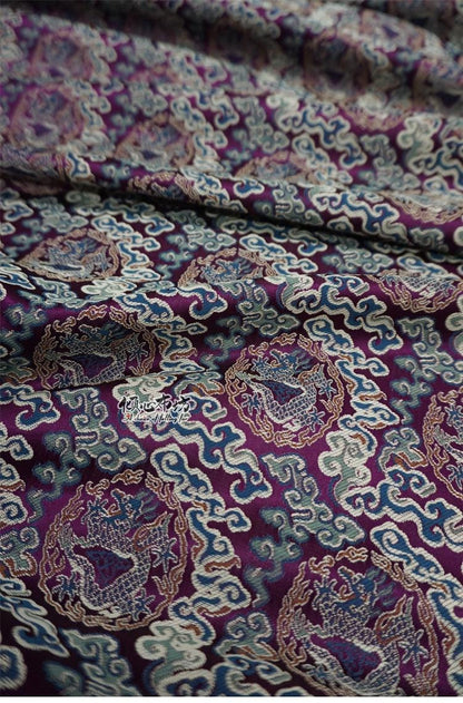 Dragon Cloud Jacquard Brocade Fabric ��� Rayon Blend" Wide