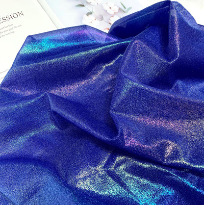 Holographic Linen Blend Fabric ��� Diamond Shi" Wide