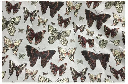 Butterfly Jacquard Fabric: 3D Texture Gold Thread Polyester, 65" Wide