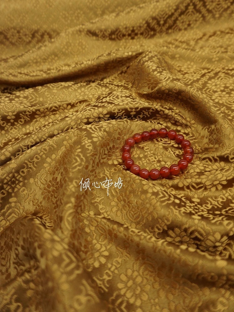 Rhombus Brocade Satin Fabric: Hanfu Cheongsam Costume Material