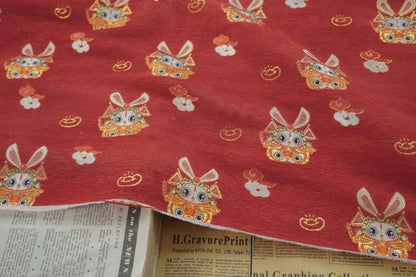 Lord Rabbit Jacquard Fabric: 59"W Chinese Chenille Tapestry