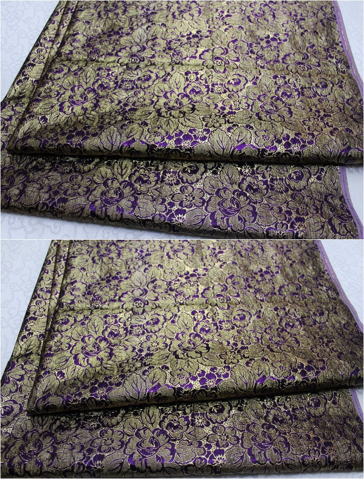 Metallic Peony Brocade Fabric: Nylon Upholstery, Cheongsam Qipao